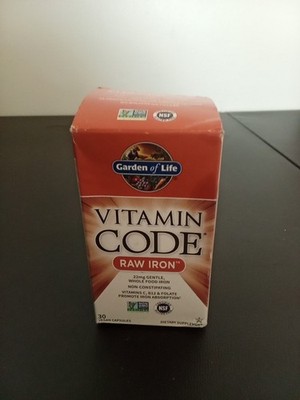 Garden Of life Vitamin Code RAW Iron 30ct
