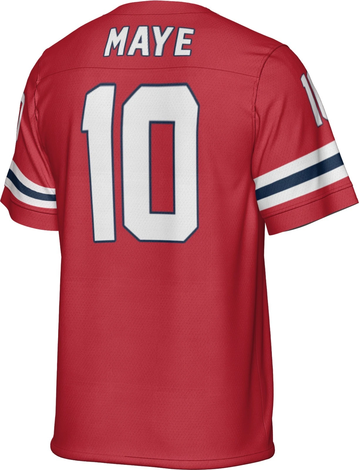 Custom Drake Maye Red Jersey