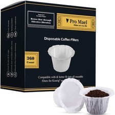 360 Count Disposable K Cup Filters, Coffee Filter Paper for Keurig Brewers Si...