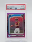 JAYDEN DANIELS 2024 DONRUSS OPTIC PREVIEW RATED ROOKIE PINK PRIZM PSA 10 Q6737