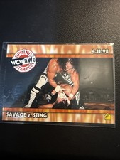 1999 Topps WCW/nWo Nitro Stickers S4 Savage vs Sting