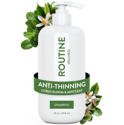Routine Wellness Anti-Thinning Shampoo for Thinning Hair - Biotin DHT Blocker Wo