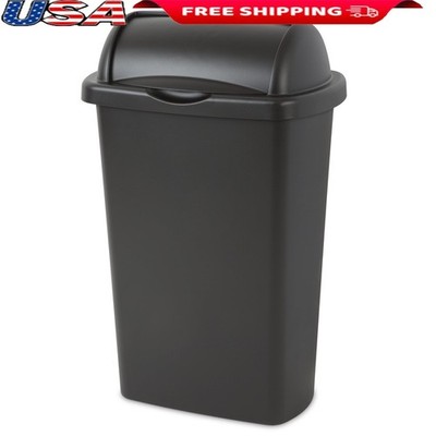 13 Gallon Roll Top Trash Can Kitchen Wastebasket Indoor Garbage Bin Easy Clean