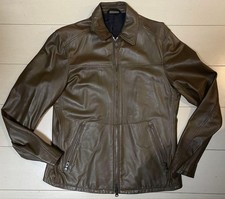 JOSEPH HOMME Sheepskin Leather Single Rider Jacket M Brown Vintage Used