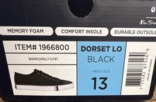 Ben Sherman Dorset Lo Black Memory Foam Lace-Up Canvas Men's Sneakers US 13