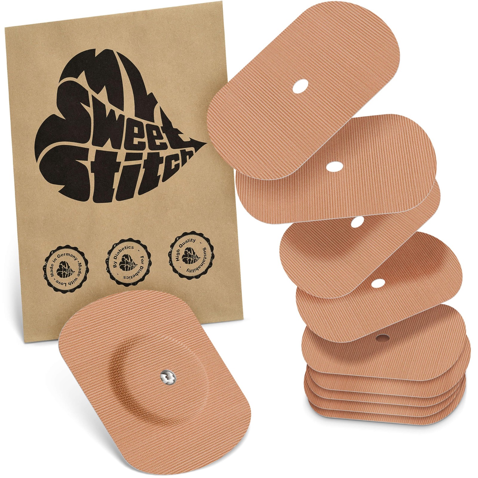 MySweetStitch - 10 x FreeStyle Libre 1 & 2 cerotti sensore, Overpatch (b5K)