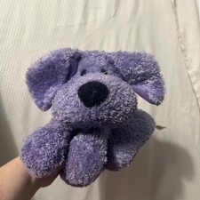 Animal Alley Small Plush Puppy Dog Purple Floppy Stuffed Bean Bag 2000