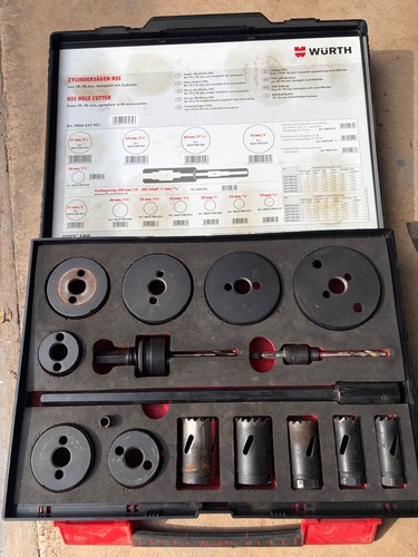 Wurth 19-76 mm Hole Saw Set With Accessories Germany