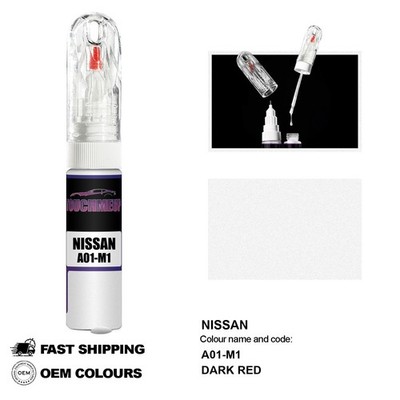 FÜR NISSAN DUNKELROT A01-M1 Lackstift Pinsel Fix Kit Kratzer Chip Set