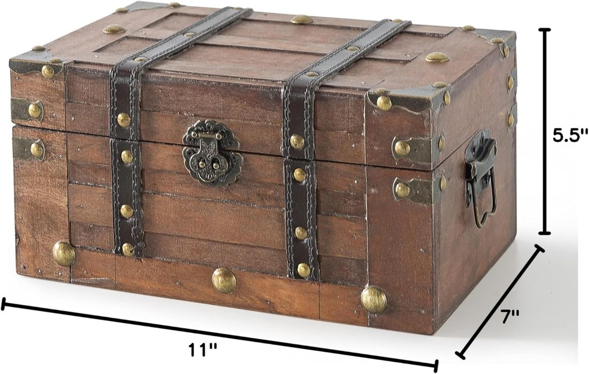 Alexander Small Wooden Treasure Chest - 11