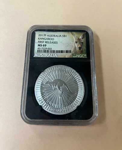 MS70 Australia Kangaroo 2017P First Release Silver Eagle S$1 NGC - (D) #87J