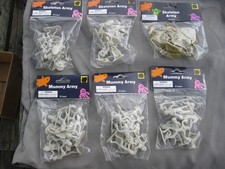 48 plastic SKELETON MUMMY ARMY Halloween playset figures NIP - 8 per package