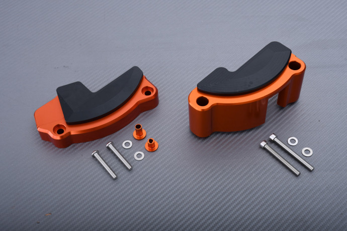 Protège-carter orange KTM SuperDuke 1290 R pour vos sorties sur piste