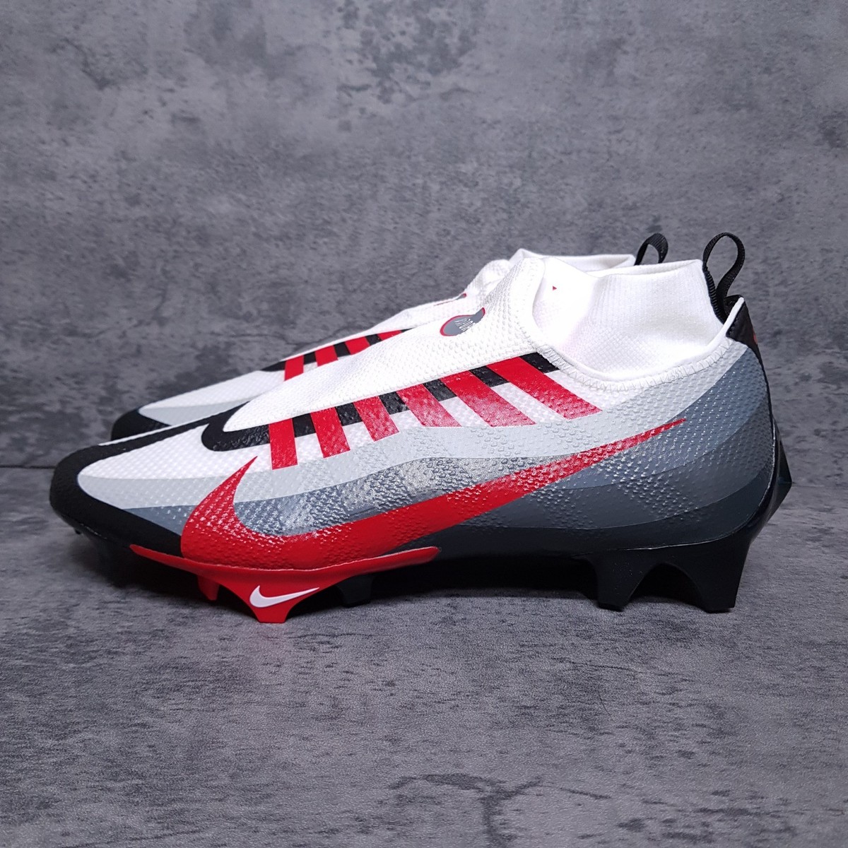 NIKE Vapor Edge Pro 360 Football Cleats Mens 10.5 White Red 