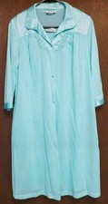 Vanity Fair Gown Robe Set Vintage Lingerie MEDIUM Teal Blue Set