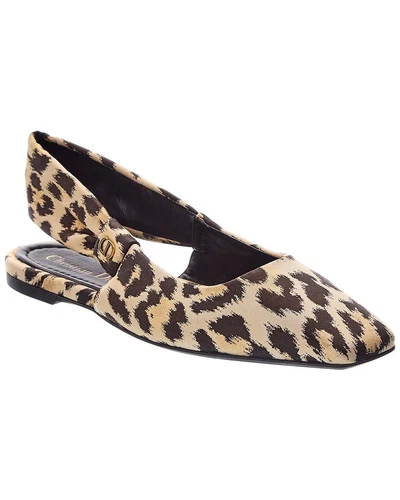 Dior Mizza écharpe plate femme marron 36