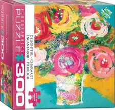 "Delightful" 300-Piece Floral Jigsaw Puzzle 19.25"x26.5" 