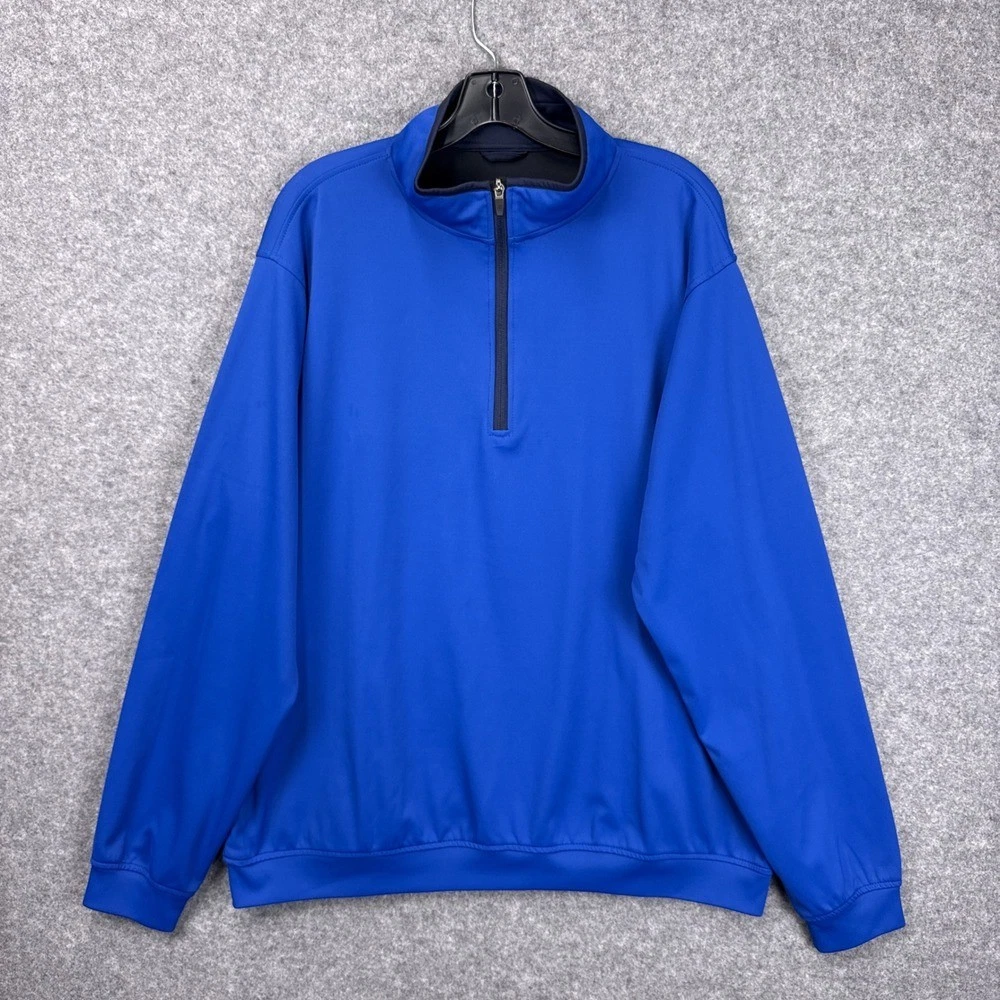 Zero Restriction Mens Quarter Zip Golf Pullover Blue Performance Jacket XXL 2XL - product detail image 1