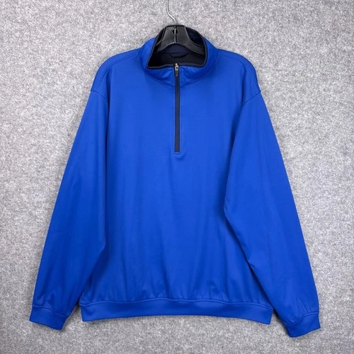 Zero Restriction Mens Quarter Zip Golf Pullover Blue Performance Jacket XXL 2XL - product listing photo