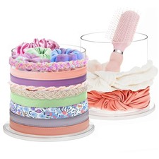 STORi Bella 2-Pack Headband and Scrunchie Holder | Clear Plastic