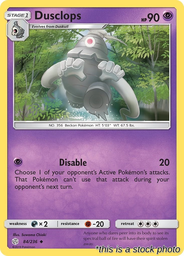 Dusclops SM - Cosmic Eclipse 84/236 NM Pokemon