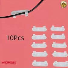 10pcs Adhesive Cable Management Clips – Desk, TV & Office Cord Holder - NEW
