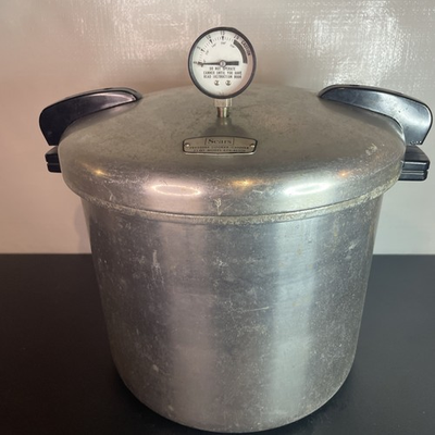 #ad Vintage Sears 21 Qt Pressure Cooker Canner Model 620.46010 Cannot Get Lid Off $58.00