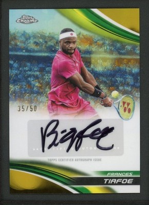 2025 FRANCES TIAFOE 35/50 AUTO TOPPS CHROME RERACTOR AUTOGRAPHS