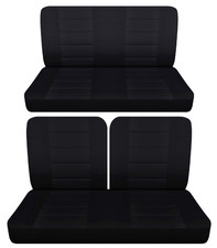 Fits 1964 Ford Falcon 2dr Coupe Front 50-50 Top And Solid Rear Seat Covers Black