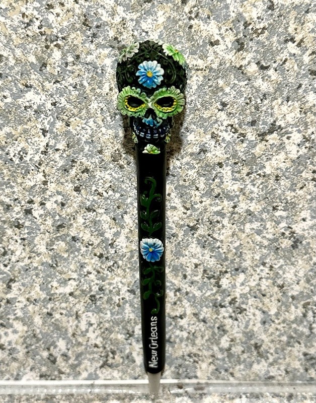 New Orleans Pen Voodoo Skull Sugar Souvenir Louisiana New Louisiana Collectible