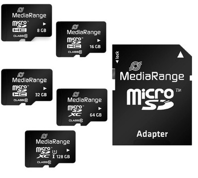 microSD 8 32 128 GB Class 10 UHS 1 U1 High speed Speicherkarte Neu OVP