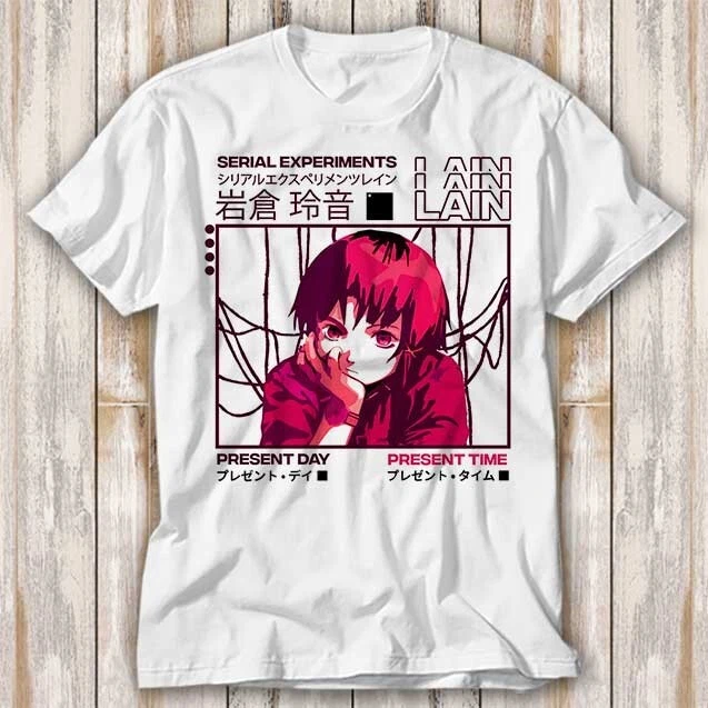 Serial Experiments Lain Japanese Anime Manga T Shirt Adult Top Tee ...