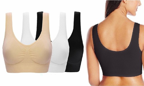 6 Pack Wireless Unlined Lounge Non Padded Full Coverage Bras Sports Wide Back - 第 9/18 張圖片