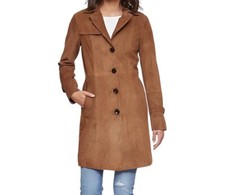 Women Brown Suede Leather Coat/retro Biker Moto Suede Coat/leather Trench Coat