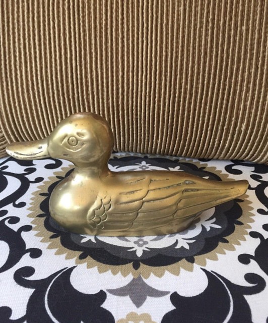 7 inch Vintage Brass Duck eBay