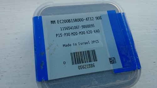 2 Iscar multi-master milling inserts MM EC200B15R000-4T12 IC908 ( 20mm EC200B ) - Picture 2 of 2