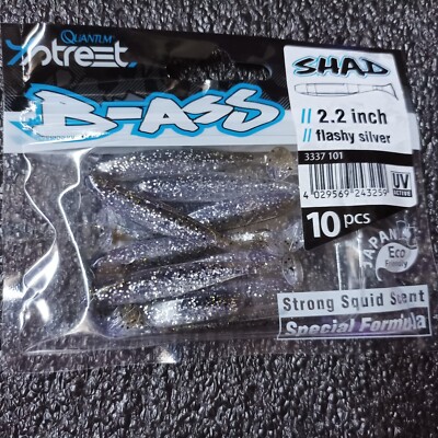 Quantum ''4street Bass Shad'' 10stk. #  2,2''  5,6cm Flashy Silver