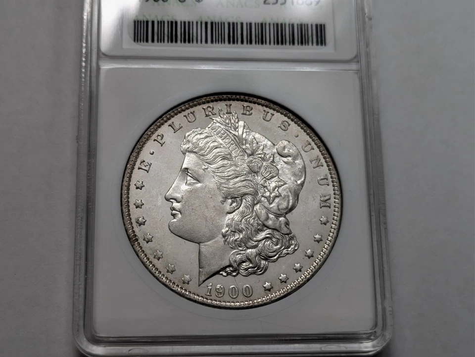 1900-O Morgan Silver Dollar ANACS MS-63 PL Prooflike High Eye Appeal - Image 3 of 4