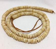 4mm Disc/Rondelle Antiqued Bone Beads, Approximately 200 Beads per 16" Strand