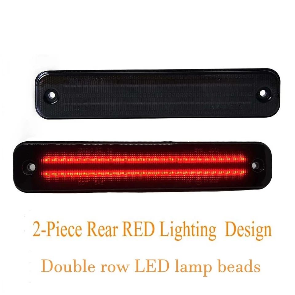 For 2003-09 Hummer H2 2-Row Front&Rear LED Side Marker Fender Turn Signal Lights - Image 4 of 4