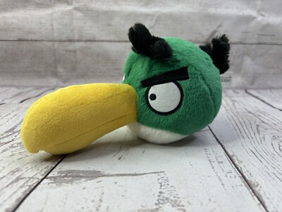 Angry Birds Hal Toucan Green Bird Plush Large 8  Plush No Sound Closed Beak 2012