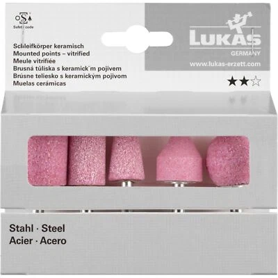 LUKAS Schleifstift-Set 5-teilig Stahl Schaft 6 mm | Fachhandel