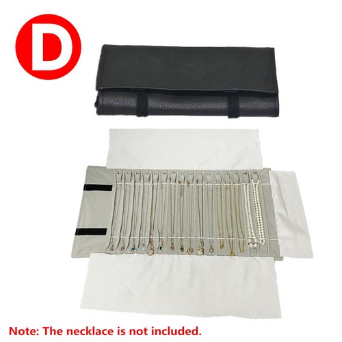 Portable Jewelry Roll Untangled Secure Necklace Travel Pouch Storage Bag Velvev3 - Picture 19 of 19