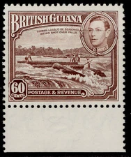 BRITISH GUIANA GVI SG315, 60c red-brown, NH MINT. Cat £24.