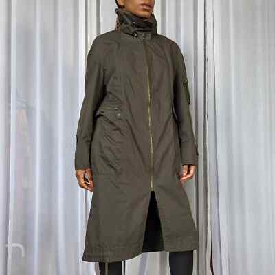 Zara Retro High Collar Trench Coat Women's Size S