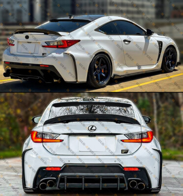 FOR 2015-24 LEXUS RC F RCF CARBON FIBER V STYLE REAR ROOF SPOILER
