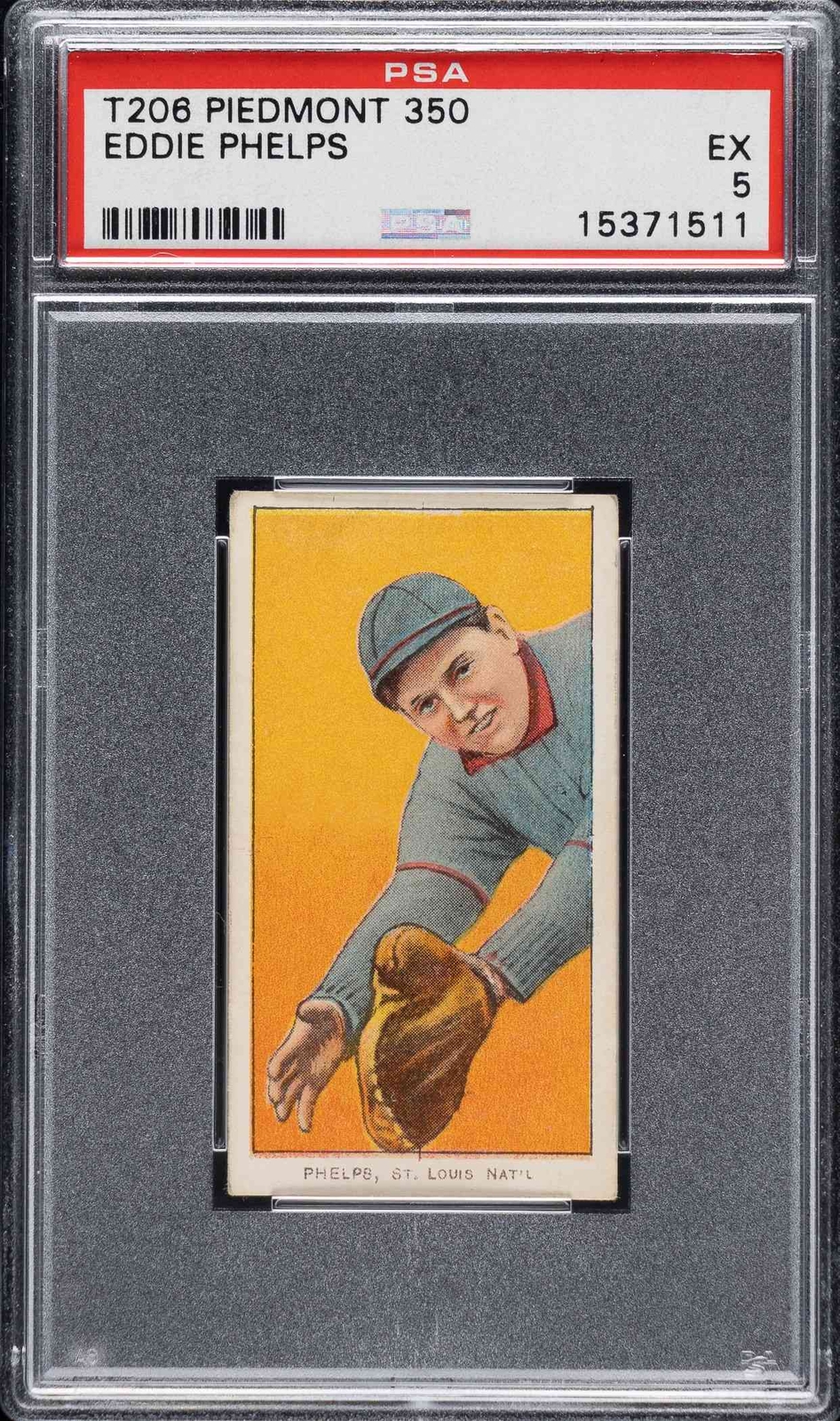 1909 T206 Eddie Phelps - PSA 5