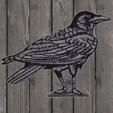Raven Embroidered Patch — Iron On