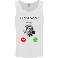 Pablo Escobar El Patron Is Calling Mens Vest Tank Top