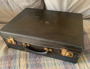 classic leather suitcase